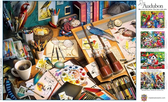 MasterPieces 300 Piece EZ Grip Jigsaw Puzzle - Creative Birding - 18"x24"