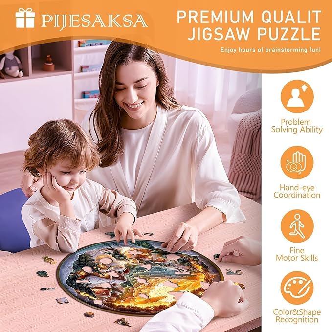 Christmas Wooden Puzzles for Adults, Snow Village Wooden Jigsaw Puzzle, Wood Puzzles Adult, Presents for Family and Friends, Wall Art Home Decor (S -8.5 * 8.5in 100 Pieces)