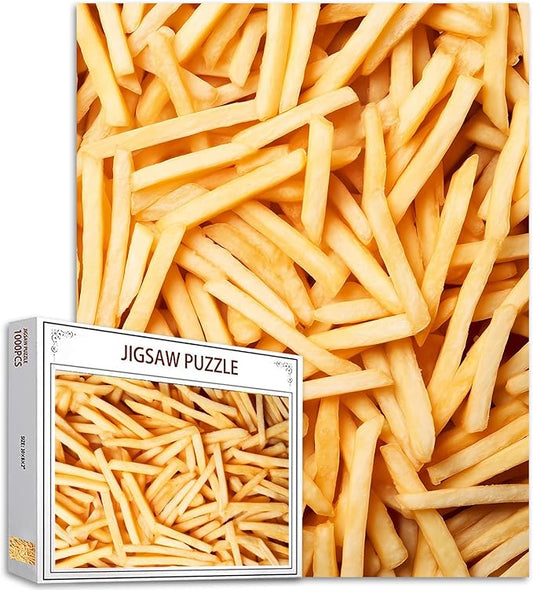 Tucocoo 1000 Piece Jigsaw Puzzles for Adults French Fries Jigsaw Puzzle Snack Food Art 1000 Pieces Puzzles for Challenging Family Activity Educational Game Colorful DIY Crafts Puzzle Wall Decor Gifts