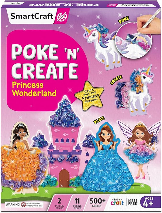 Smartivity Poke ‘n’ Create Princess Wonderland DIY Kit for Kids 4 to 10 Years, Creative Birthday Gift for Girls & Boys Age 4-5-6-7-8-9-10, DIY Art & Craft Activity Kit