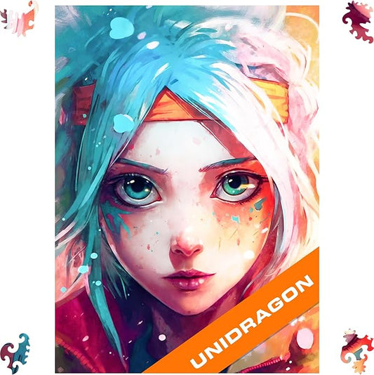 UNIDRAGON Original Wooden Jigsaw Puzzles — Pop Art Anime Hanako Chan — 250 Pieces Puzzle Rectangular Shape 12.6 x 9 Inches — Beautiful Gift Package, Best Gift for Adults and Kids