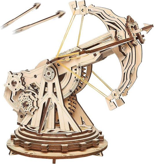 Rowood 3D Wooden Puzzles Catapult Kit for Adults Teens, DIY Catapult Mechanical Wooden Model Kits Toys to Build for Kids, Cool Birthday Gift Choice