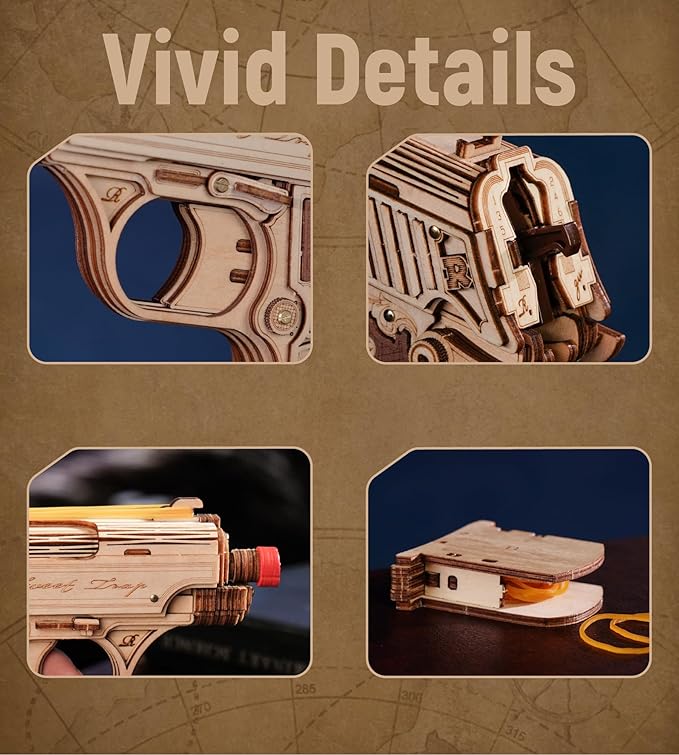 ROKR 3D Wooden Puzzles for Adults,113 Pieces Wooden Puzzle,Model Building Kit for Adults