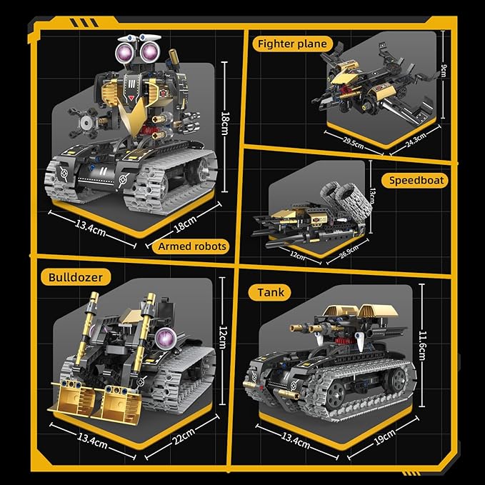 5 In1 Robot Toy for Kids Building Kit,323 Pcs Blocks App & Remote Control Robotics Kit,STEM Rc Robot Building Toys for Kids Age 6 7 8 9 10 11 12+,DIY Educational Gift for Boys & Girls