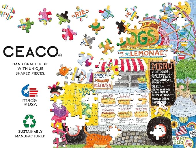 Ceaco - Food Trucks - Hot Dog Truck II - 500 Piece Jigsaw Puzzle