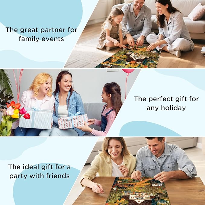 500 Pieces Puzzle for Adults, Warmth Mountain Jigsaw Puzzle for Adults, Harvest Farm Puzzle for Adults Kids Seniors, Challenging Game Home Decor Holiday Party Gift Toy 20.5×15 in