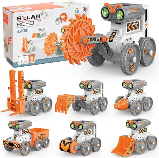 7-in-1 Stem Toys for Kids Ages 8-13,Educational DIY Solar Power Robot Kit ，Building Toys Science Kits Robotics Set Engineering Projects Gifts for 8 9 10 11 12 13 14 Years Old Boy Girls Teens