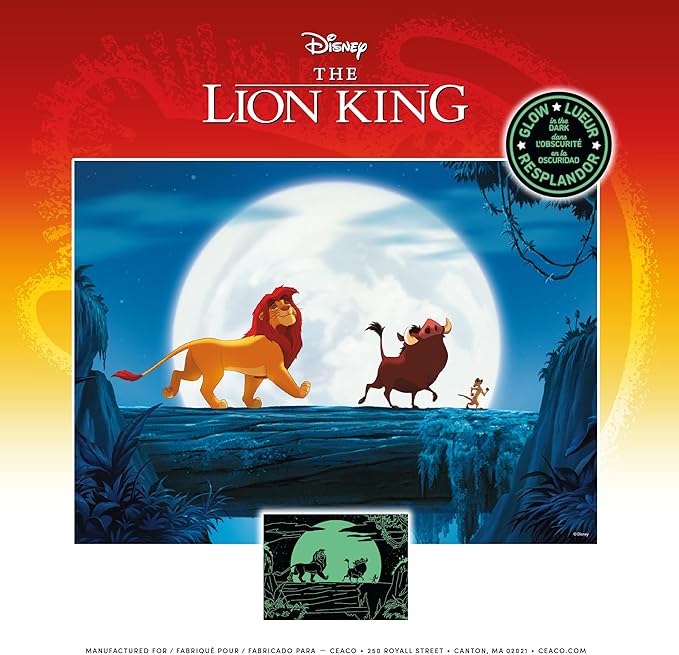 Ceaco - Disney - The Lion King - Glow in The Dark - 100 Piece Jigsaw Puzzle
