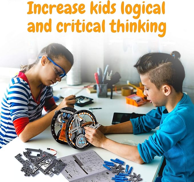 STEM 12-in-1 Solar Robot Toys, Building Science Educational Experiment Kit for Kids Aged 8-12 | 190 Pcs Robotics kit for Kids, Young Engineer Gift for Boys Girls Aged 8-12 & Up