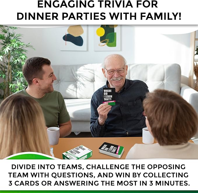 QUOKKA Trivia Card Game with 2000 Questions in Geography, History, Science, and General Knowledge – Games for Adults, Teens, and Families – Trivia Cards with Answers – Great Board Games