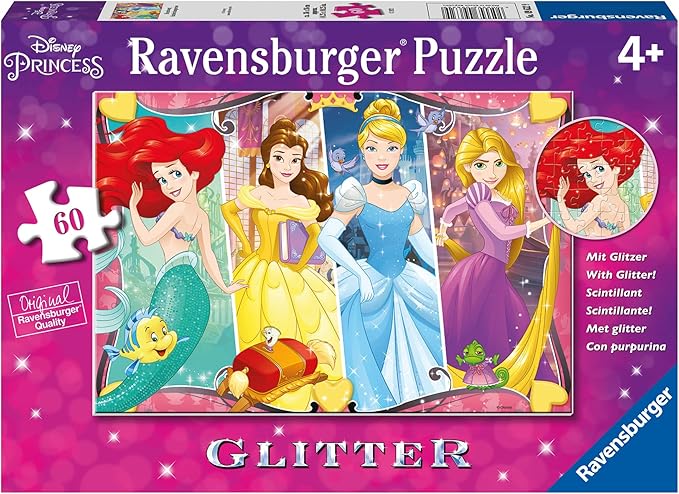 Ravensburger - Disney Princess Heartsong - 60 Piece Jigsaw Puzzle - Bright Colors - Cinderella, Belle, Ariel & More - Larger Pieces - Premium Quality - Ideal Gift - Screen-Free Fun - Children Age 4+