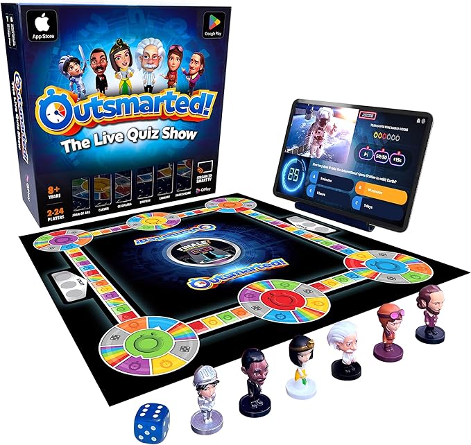 Outsmarted - The Live Quiz Show Board Game | Kids, Teens & Adults | The Ultimate Family Game Night | Age 8+ | Perfect for 2-24 Players | 10,000+ Multimedia Questions | 2025 Edition