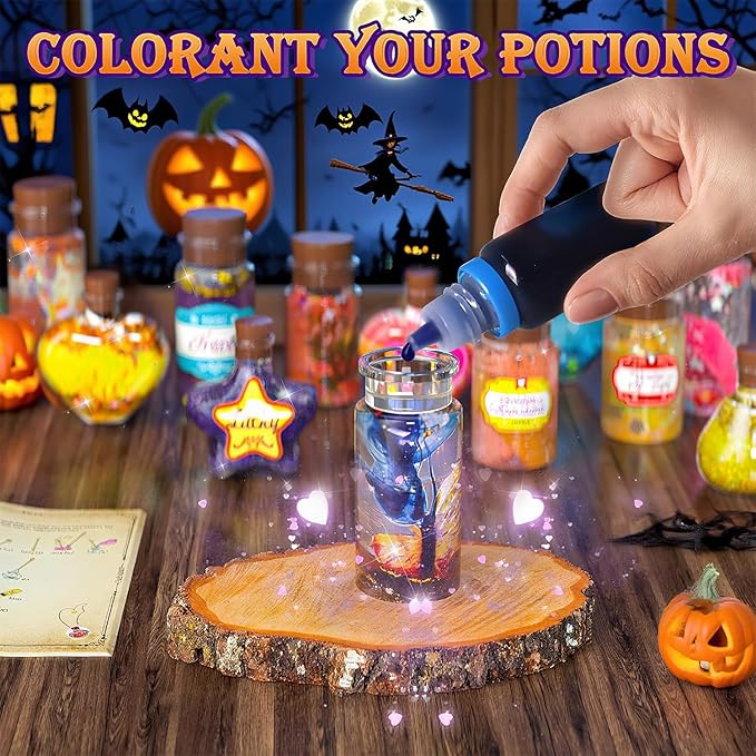 Fairy Magic Potions Kit for Kids, Magic Mix Kit Wizard Witch's Bottles Mystery Potions Craft Toys, Arts and Crafts for Kid Ages 6 7 8 9 11 12+ Years