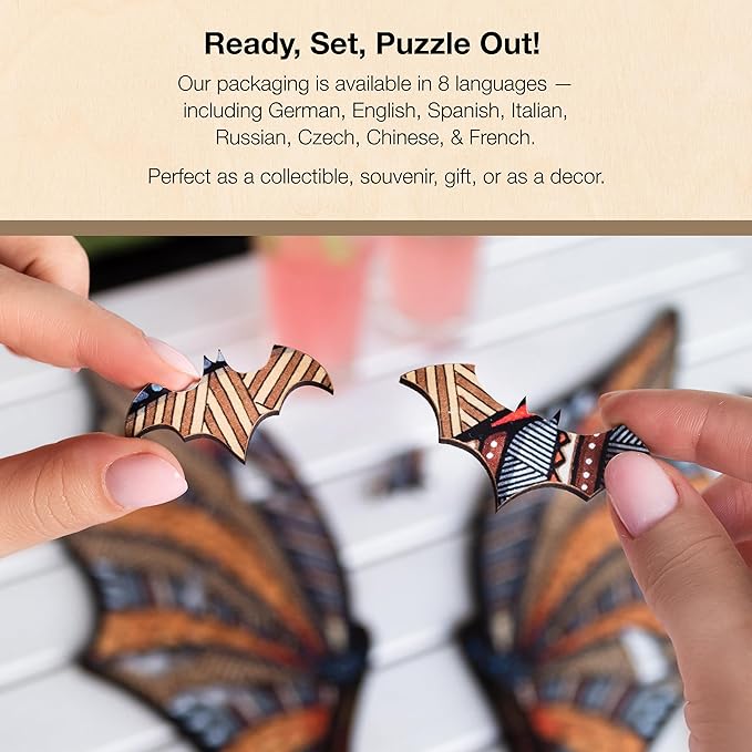 EWA Home Décor – Kois Small 80 Pieces – Wooden Jigsaw Puzzle for Adults – Perfect for Artistic Home Decoration and Mindful Relaxation