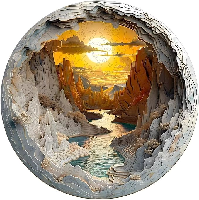 3D Vision Inside Puzzles 100 Pieces 8.5x8.4in Gifts Adults