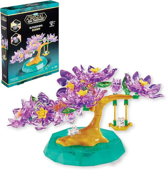 RoseArt Crystal Gem Creations Blossoming Bonsai Kit, 240+ Pieces, Great for Adults, Tweens and Children Ages 8+