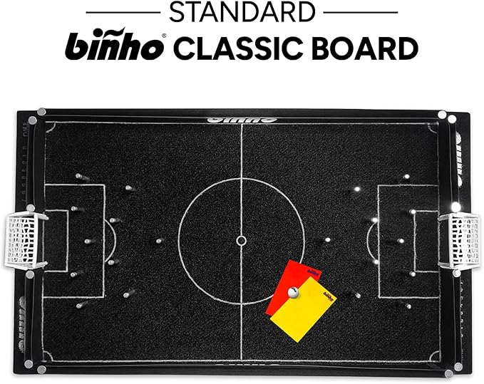 Binho Board Classic Board Game - 2-Player Fast-Paced Finger Flick Pinball Family Board Games - Portable Tabletop Sports Game Set for Any Occasion