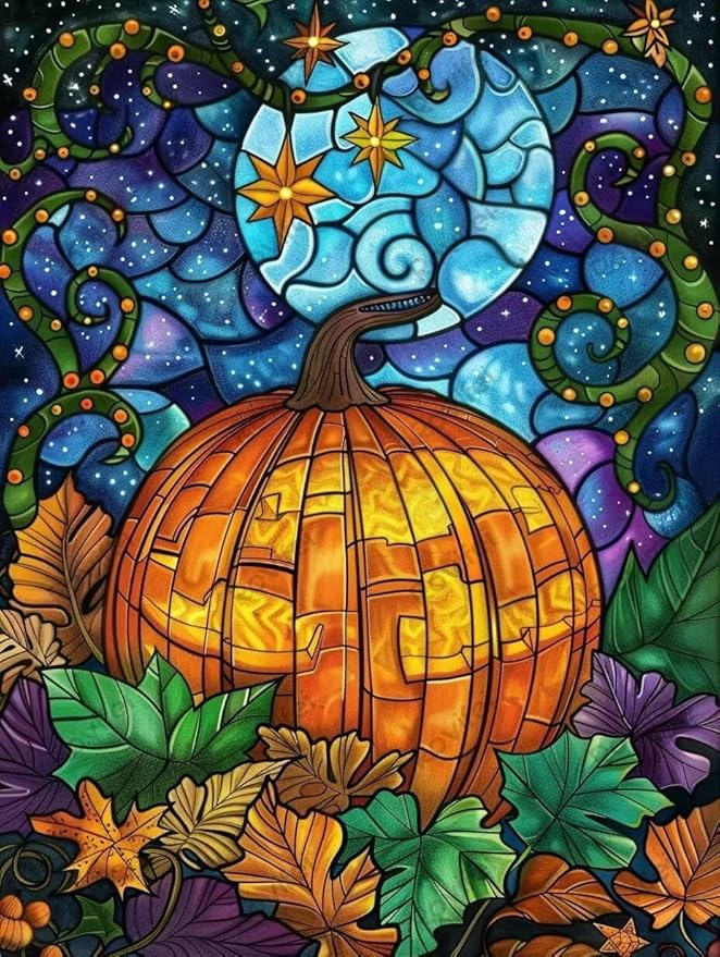 Thanksgiving Day Puzzles for Adults 500 Pieces, Autumn Pumpkin Fun and Educational Jigsaw Puzzles for Kids - for Home Decor Room Decor Halloween Decor, Gifts for Friend 20x15 inch