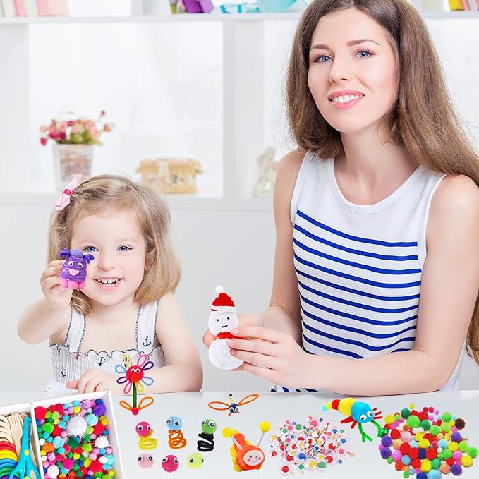 Itopstar Crafts for Kids -5000pcs+ Art Supplies Kids Art Supplies Great for School, Homeschool and Kindergarten DIY Crafting Projects-Giant Craft Box for Supplies