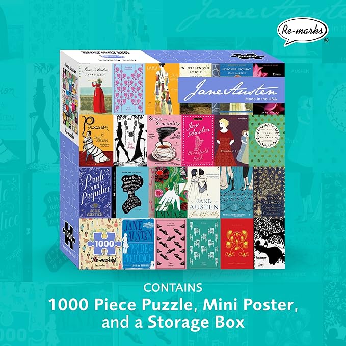 Re-marks Jane Austen Literary Jigsaw Puzzle, 1000 Piece Puzzle for All Ages