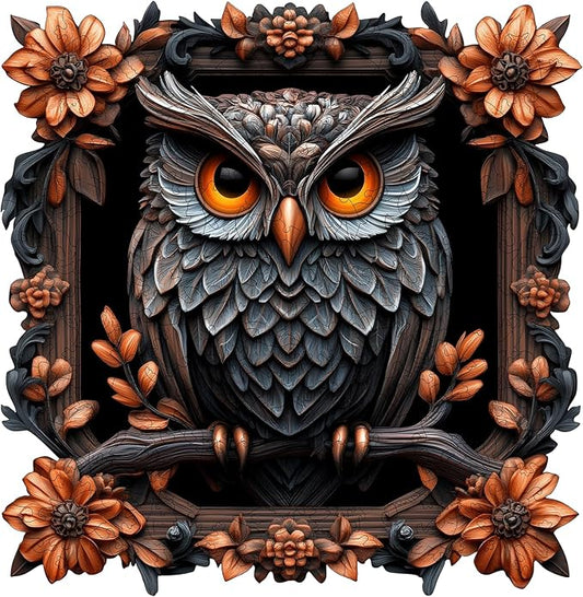 Wooden Puzzles for Adults, Owl Wooden Jigsaw Puzzles 209pcs, Animal Adult Puzzles, Irregular Wood Puzzles Creative Gift for Adults and Kids Family Brain Game, 11.2x10.9 inch
