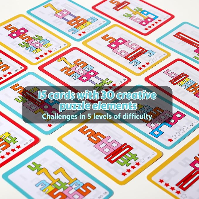 BESTAMTOY 20PCS Montessori Inspired Wooden Number Building Blocks-Wooden Blocks for 3+ Years Old Kids 1-10 Number Game Balance Competition Toy – Unlock Your Kids Potential