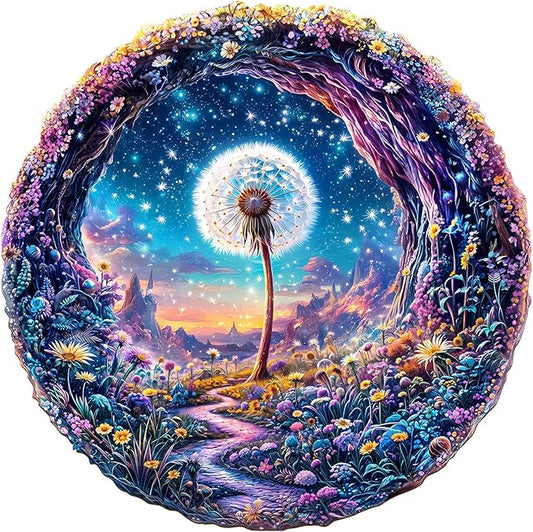 Masseruon 1000 Piece Puzzle for Adults, 26.6 * 26.6in Dandelion Garden Puzzle for Adults, 1000 Pieces Flat Puzzles with 3D Visual Effect When Completed, Adult Puzzles Games