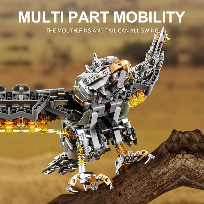 Ideas Mechanical Eagle Building Set with Light, Compatible with Lego Animal, Rotatable Eagle Building Blocks Toy for Adults, STEM Gift for Girls Boys Teens Age 12+ (1168 PCS)