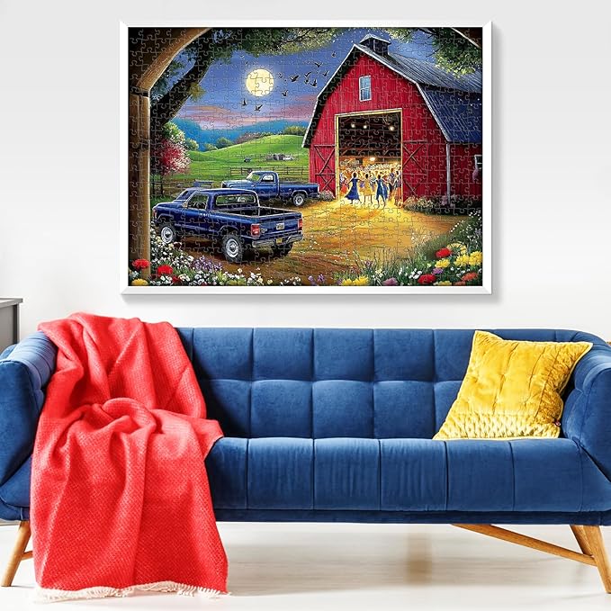 500 Pieces Jigsaw Puzzles for Adults, Evening Farm Puzzle for Adults Children Seniors, Dance Puzzle 500 Pieces, Gift for Birthday, Home Decor, Fun for Family(20.5 * 15 in)