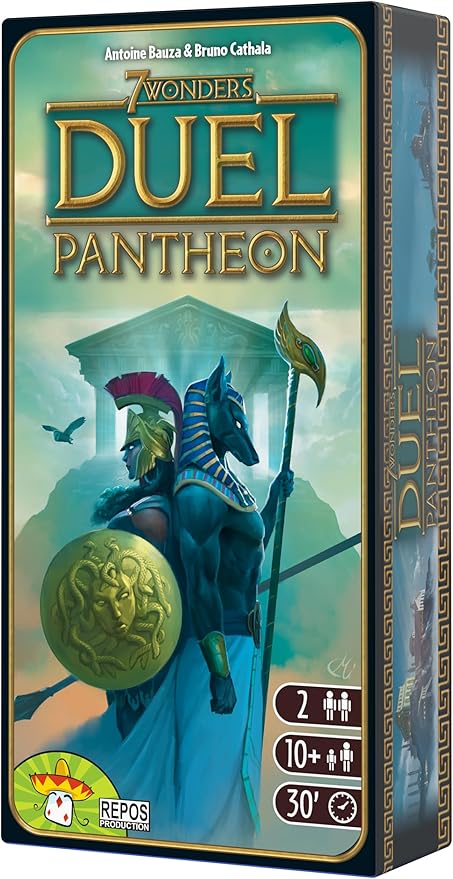 Asmodee 7 Wonders Duel Pantheon Board Game Expansion - Intense Two-Player Battles in The Ancient World, Strategy Game for Kids and Adults, Ages 10+, 2 Players, 30 Minute Playtime