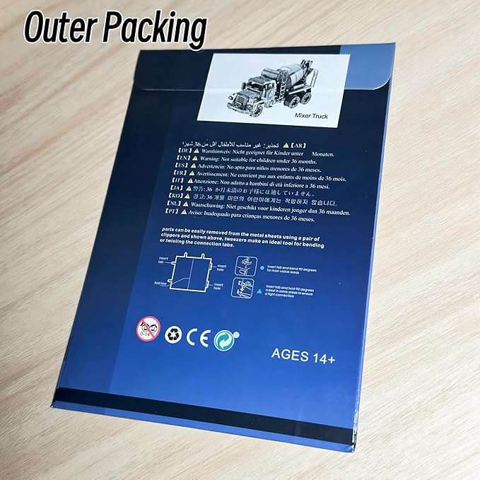 3D Metal Puzzles for Adults,Mixer Truck DIY Mini Craft Kits,Perfect Birthday Girlfriend Boyfriend Gift for Kids 14+ Years, Brain Teaser Puzzle for Desk Home Decor and Collect