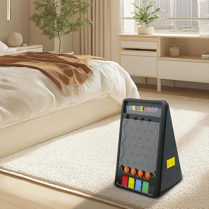 iElyiEsy 25"x14" Prize Drop Plinko Board Game Set, Featuring 8 Personalizable Playing Pucks. A for Family Get - Togethers,and Carnival - Style Events - Mini Collapsible Tabletop Plinko Game Drop