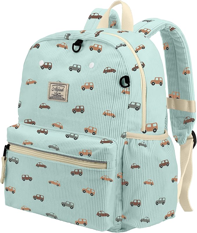 Corduroy Kids Backpack for Boys 6-10: Boys Backpacks for Elementary Kindergarten 15” H Fit Folder