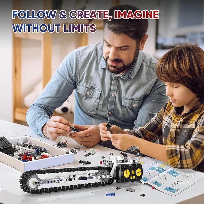 5 in 1 STEM RC Robot Building Kit for Boys, APP & Remote Control Erector Set RC Toys for Kids Blocks 419 Pcs, DIY Build Science Educational Gift for Age 6 7 8 9 10 11 12+ Boys & Girls