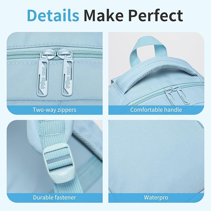 35L Waterproof School Backpack for College, Kids Backpack Lightweight Large Capacity Travel Bag with Multi Pockets(Blue)