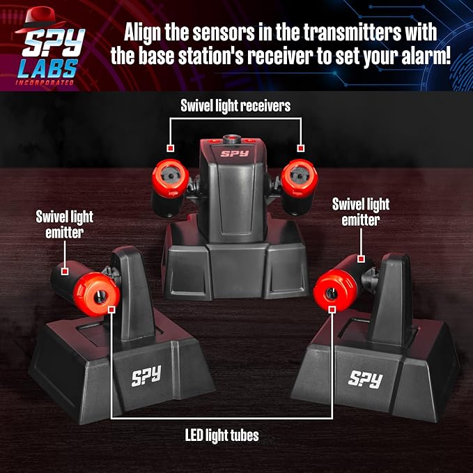 Thames & Kosmos Spy Labs Inc: Invisible Tripwire Alarm | Detective Toy for Boys & Girls Ages 8+ | Toy Security System with LED Light Beams | Essential Pretend Play Tool for Young Investigators