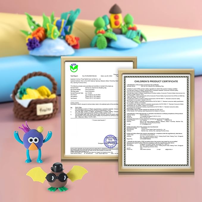 Air Dry Clay 42 Colors, Modeling Clay for Kids, DIY Model Magic Clay, Molding Clay Kit with Sculpting Tools, Non-Sticky Soft and Super Light, Arts and Crafts Gift for Boys Girls Kids