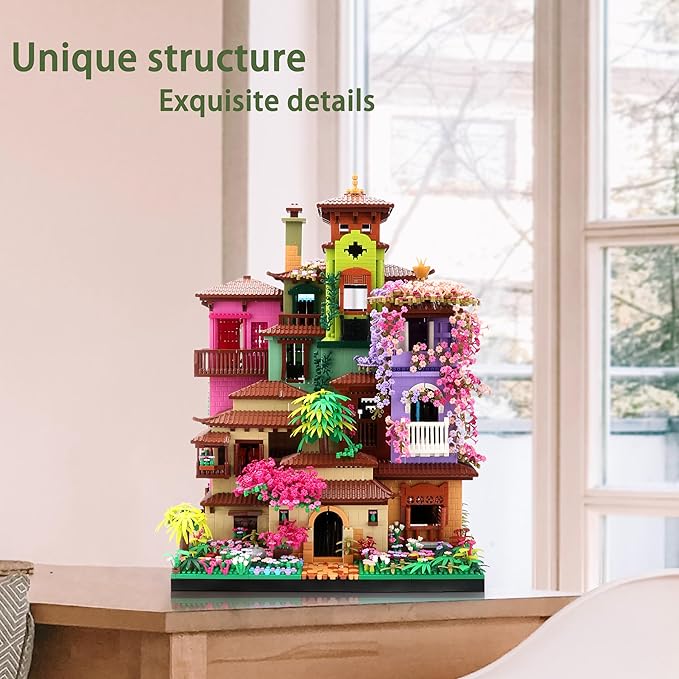 Architecture Cherry Blossom Villa Tree House Micro Building Blocks Set for Girls 14+ 7080PCS, Flower House Creative Collectible Models Gift for Adults