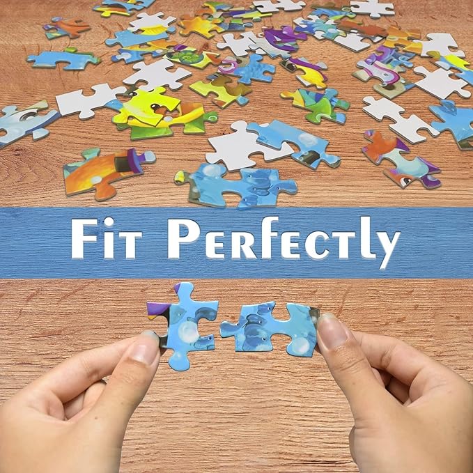 HUADADA Jigsaw Puzzles for Kids 100 Pieces, World Map Floor Toys Montessori Games Learning Education Activities Birthday Gifts for Toddlers Boys Girls Ages 5 6 7 8+ Years Old (15"x10"), 1:1 Poster