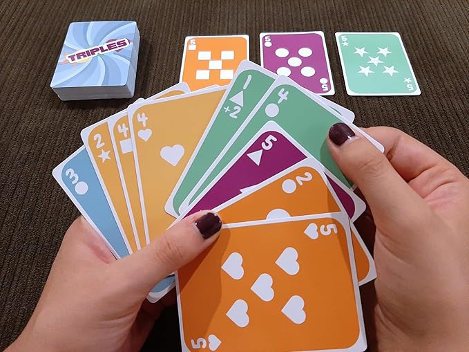 Triples - The Ultimate in Card Matching Fun for Kids, Teens and Adults. Easy to Learn and Perfect for Game Nights with Family and Friends. 2-10 Players.