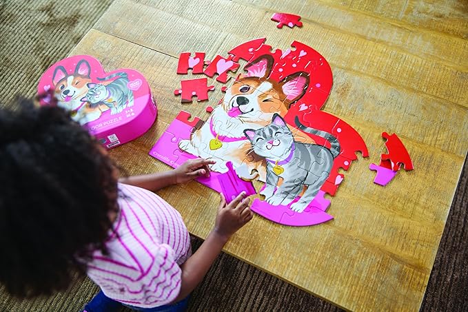 Crocodile Creek Jigsaw Puzzle, 36 Piece for Kids 3 Years and Up, Heavy-Duty Shaped Box for Storage, Finished Puzzle Size 18 x 18 inches, Friends Fur-Ever