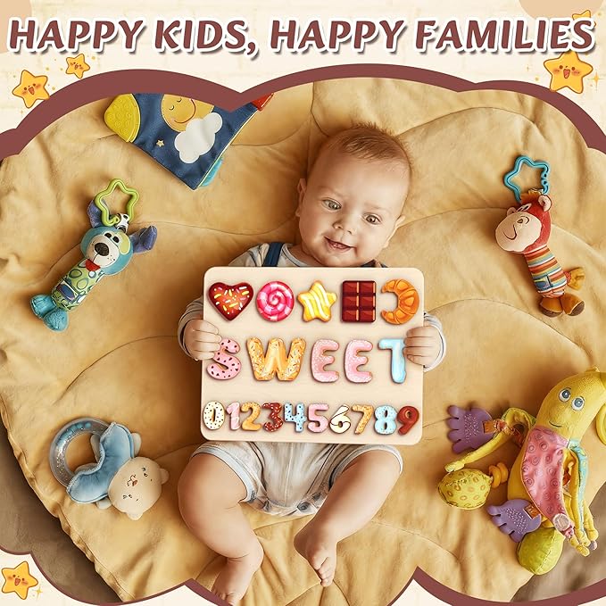 Personalized Name Puzzle | Custom Name Puzzles | Montessori Toys for 1 Year Old | Customized Baby Gifts for Toddlers 1-3 Animal Puzzle (Stlyes 6)