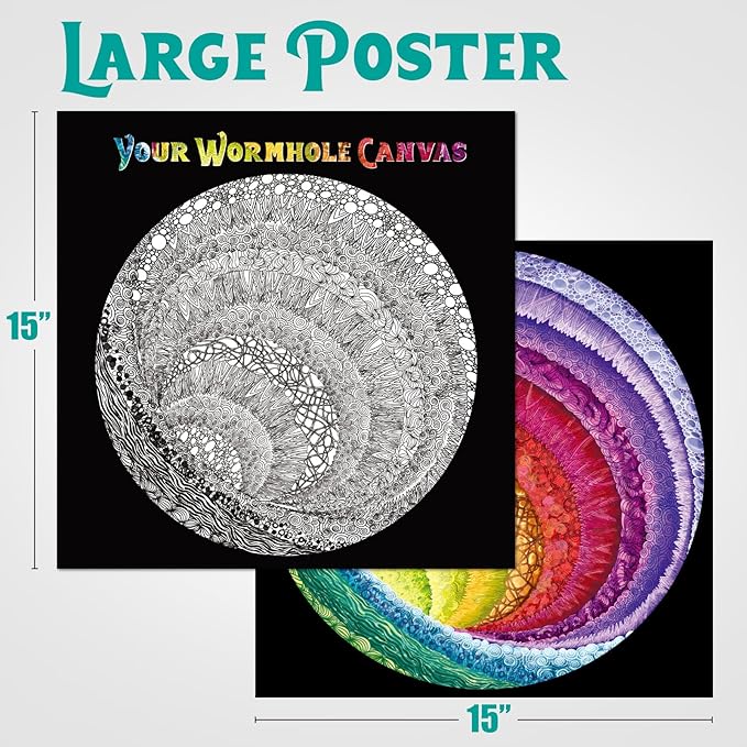 Antelope 2 in 1 1000 Piece Puzzle Bundle - Hue Wormhole & Mandalic Rose Jigsaw Puzzles