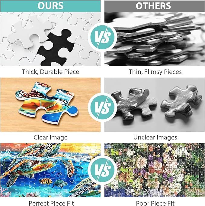 Puzzles for Kids Ages 8-10 - Turtle in Undersea World - 100 Piece Jigsaw Puzzles for Kids Ages 4-6 6-8 8-10 Year Old Children Puzzles for Boys and Girls Educational Learning Toys and Gifts