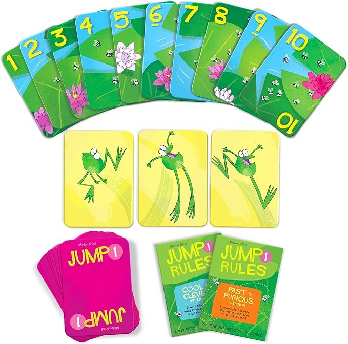Melon Rind Jump 1, Math Game for Kids Learning Adding and Subtracting by 1, Lively, Card Game, Quick Activity for Boosting Math Confidence, Easy Screenless Fun, Perfect for Kindergarteners, Ages 5+