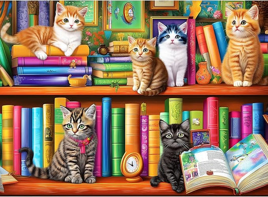 300 Piece Puzzles for Adults,Jigsaw Puzzles 300 Pieces Cat Aniamls Puzzle 300 Pieces Adult Jigsaw Puzzle Games Funny Puzzles for Adult Kids Senior Challenging Family Games Gift Toy