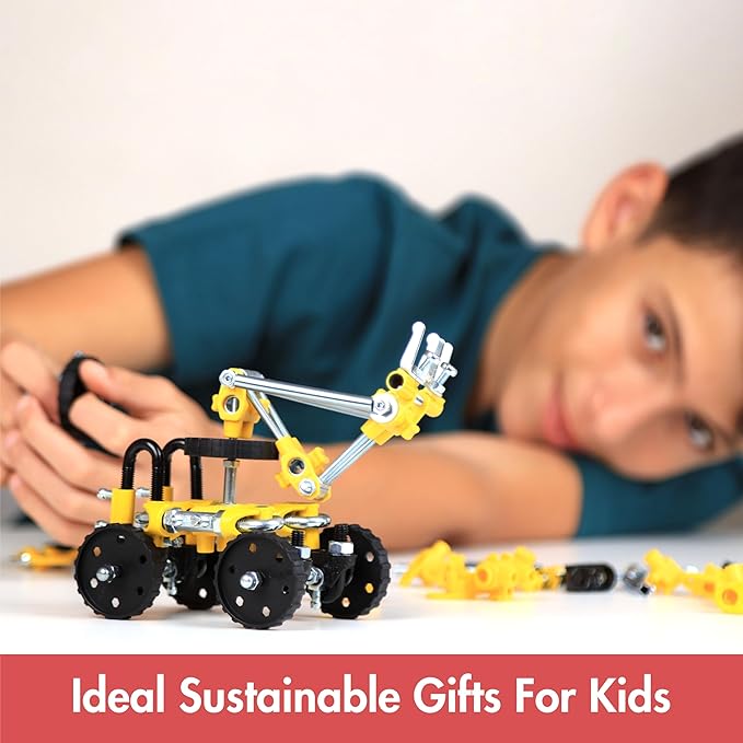 The Off Bits Build Your Own Excavator Toy, 150+ Pcs Vehicle Construction Toys, LoaderBit Educational Stem Building Toys, STEAM Gift for Kids, Engineering Kit for Kids 8 9 10 11 12 Years Old