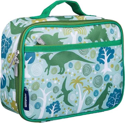 Wildkin Kids Insulated Lunch Box – Durable and Reusable for School & Travel - Dinomite Dinosaur