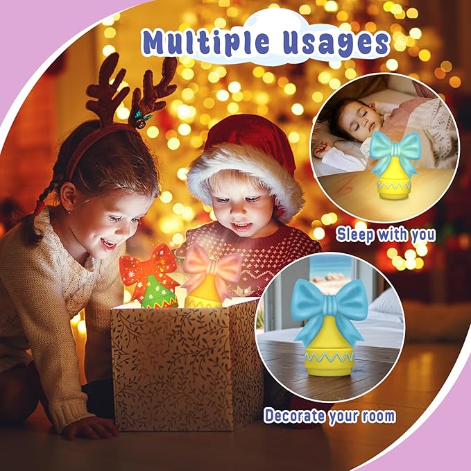 ASIOWELY Paint Your Own Ribbon Bow Lamp Kits,Arts and Crafts Supplies for Kids Toys Ages 4-6-8-12,DIY Art Night Light Painting for Girls Ages 5-10,Birthday Gifts for 3-12+ Year Old Toddler Teens Adult