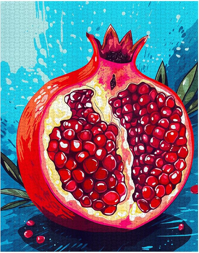 Tucocoo Pomegranate Jigsaw Puzzle 1000 Pieces Puzzles for Adults, Fruit Pop Art Style Puzzles for Challenging Family Activity Games 27 x 20 inches Colorful DIY Puzzle for Home Decor Gifts